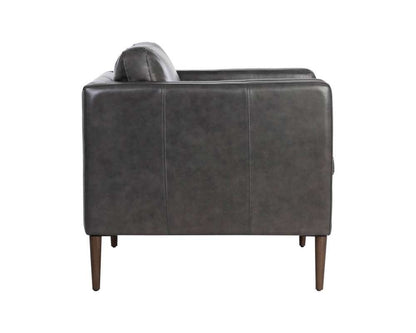 Sunpan - Richmond Armchair - Brentwood Charcoal Leather - 110575_SUN veiw 3