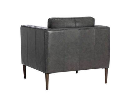 Sunpan - Richmond Armchair - Brentwood Charcoal Leather - 110575_SUN veiw 4