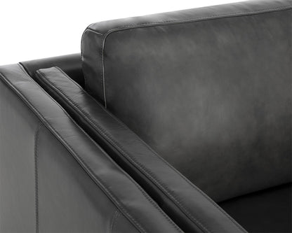 Sunpan - Richmond Armchair - Brentwood Charcoal Leather - 110575_CLOSEOUT view 6