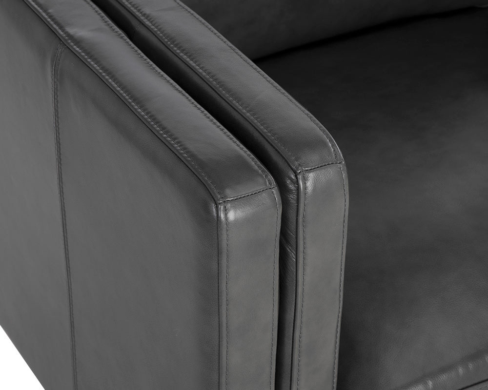 Sunpan - Richmond Armchair - Brentwood Charcoal Leather - 110575_CLOSEOUT view 7