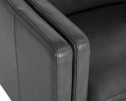 Sunpan - Richmond Armchair - Brentwood Charcoal Leather - 110575_CLOSEOUT view 7