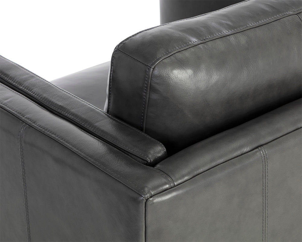 Sunpan - Richmond Armchair - Brentwood Charcoal Leather - 110575_CLOSEOUT view 8