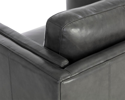 Sunpan - Richmond Armchair - Brentwood Charcoal Leather - 110575_CLOSEOUT view 8