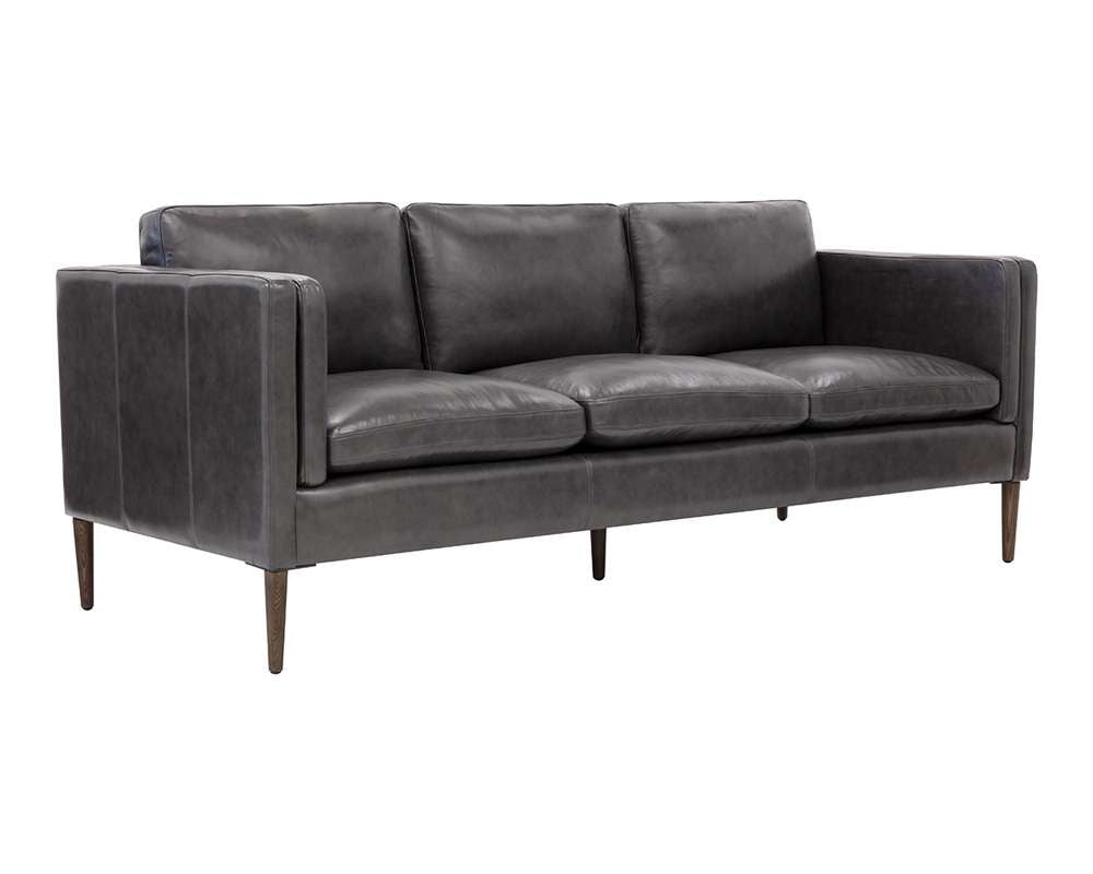 Sunpan - Westport Richmond Sofa - Brentwood Charcoal Leather - 110576 veiw 1