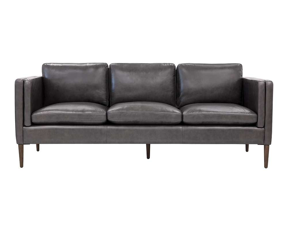 Sunpan - Westport Richmond Sofa - Brentwood Charcoal Leather - 110576 veiw 2