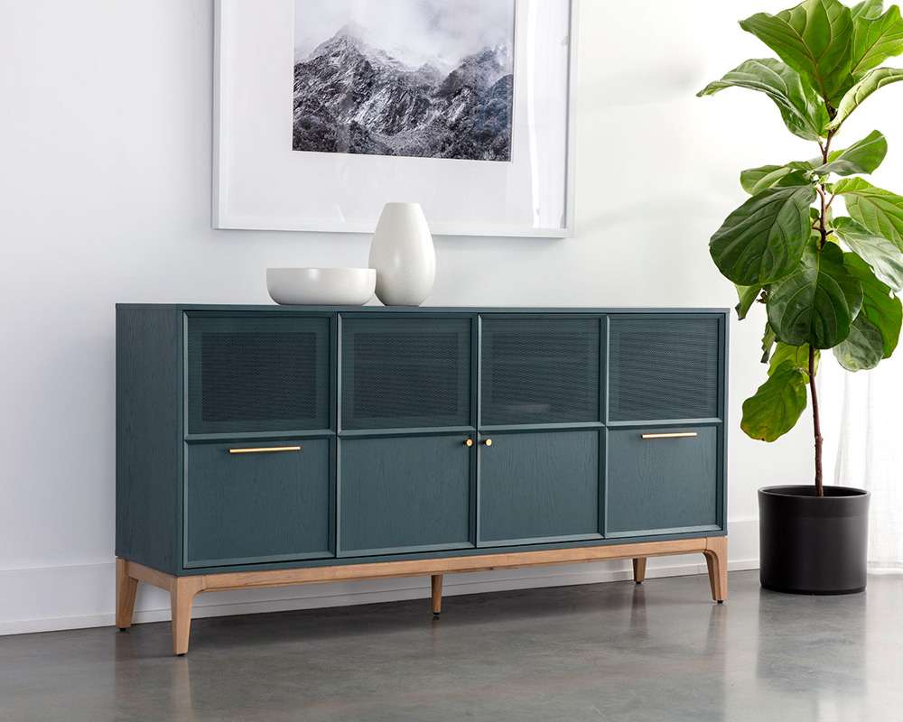 Sunpan - Zenn Rivero Sideboard - Teal - 110750 veiw 5