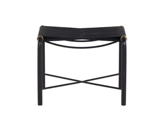 Sunpan - Riz Stool - Black Leather - 107086 view 2