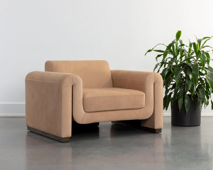 Sunpan - Westport Romer Armchair - Distressed Brown - Nubuck Tan Leather - 111815_CLOSEOUT view 5