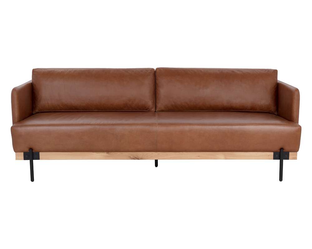 Sunpan - Westport Saul Sofa - Shalimar Tobacco Leather - 111425 veiw 2