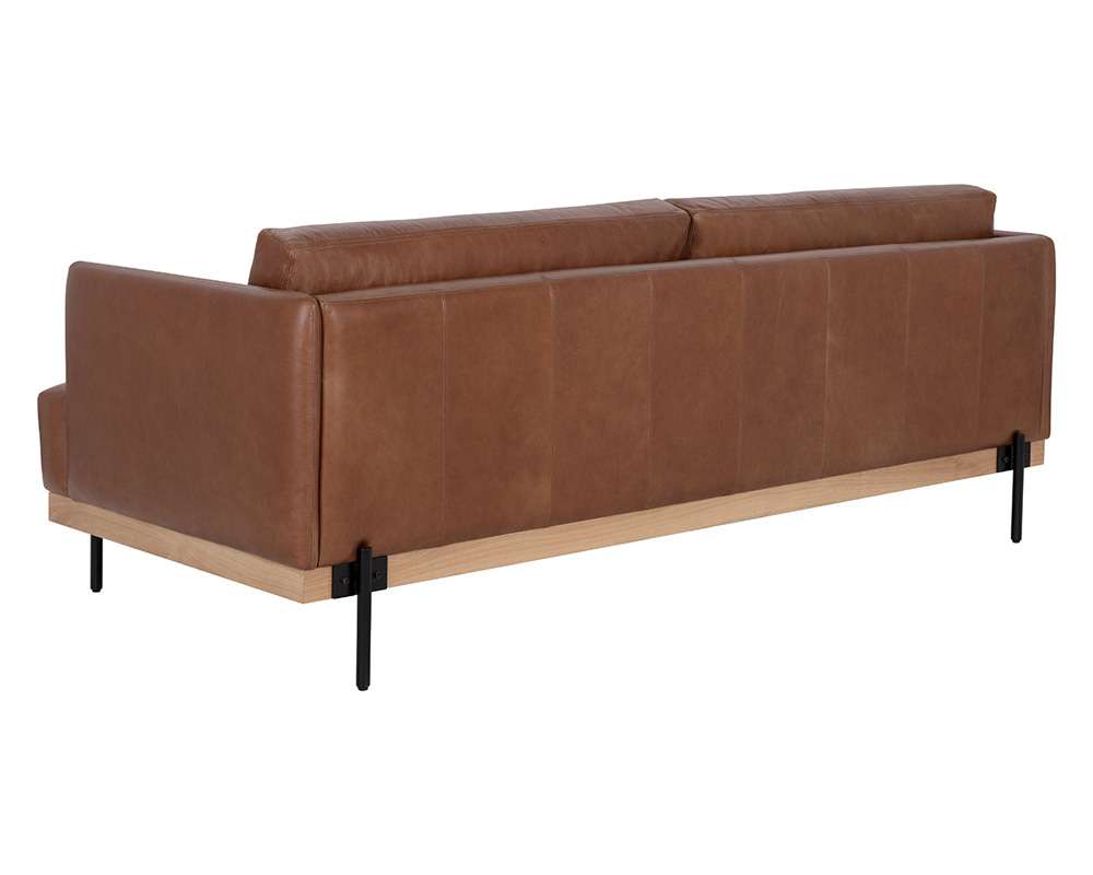 Sunpan - Westport Saul Sofa - Shalimar Tobacco Leather - 111425 veiw 3