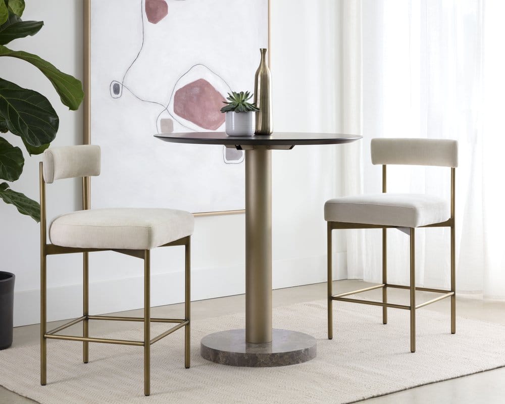 Sunpan - Seneca Counter Stool - Antique Brass - Danny Ivory - 109135 view 5