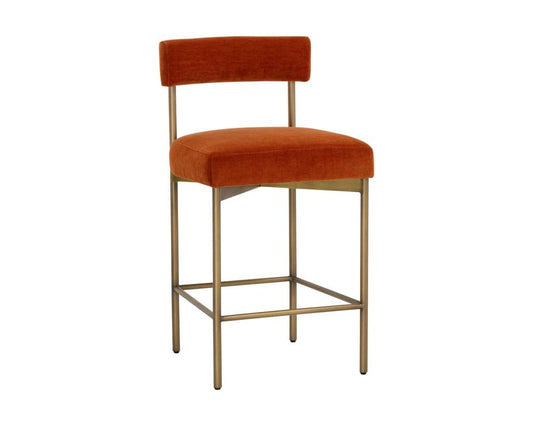 Sunpan - Seneca Counter Stool - Antique Brass - Danny Rust - 109134 view 1