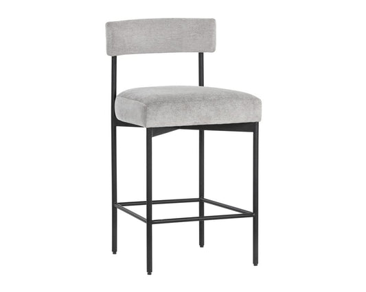 Sunpan - Seneca Counter Stool - Black - Polo Club Stone - 106514 view 1