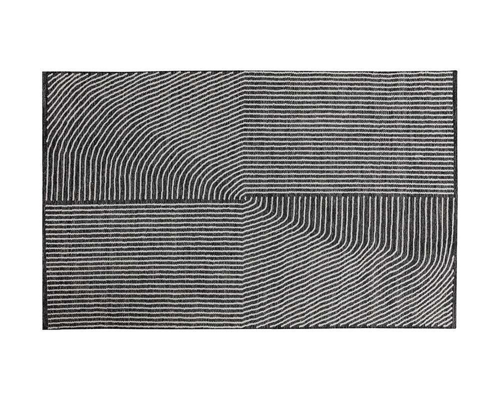 Sunpan - Serene Hand-Woven Rug - Black / White - 5 X 8 - 107588_CLOSEOUT view 1