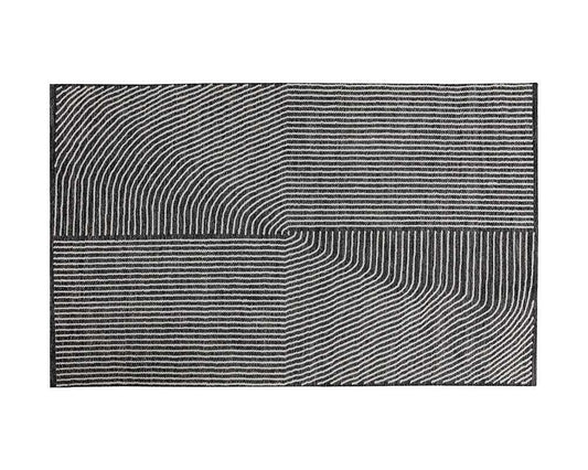 Sunpan - Serene Hand-Woven Rug - Black / White - 5 X 8 - 107588_CLOSEOUT view 1