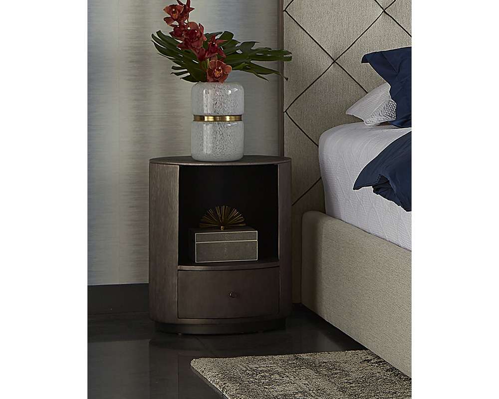 Sunpan - Siena Nightstand Round - Gunmetal - 105498 veiw 4