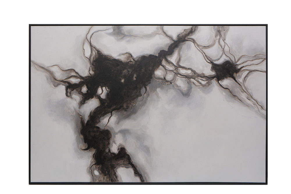 Sunpan - Smoke Screen - 72in X 48in - Black Floater Frame - A0202 view 5