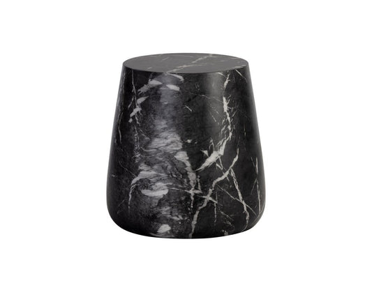 Sunpan - Solterra Aries Side Table - Marble Look - Black - 106403 view 2