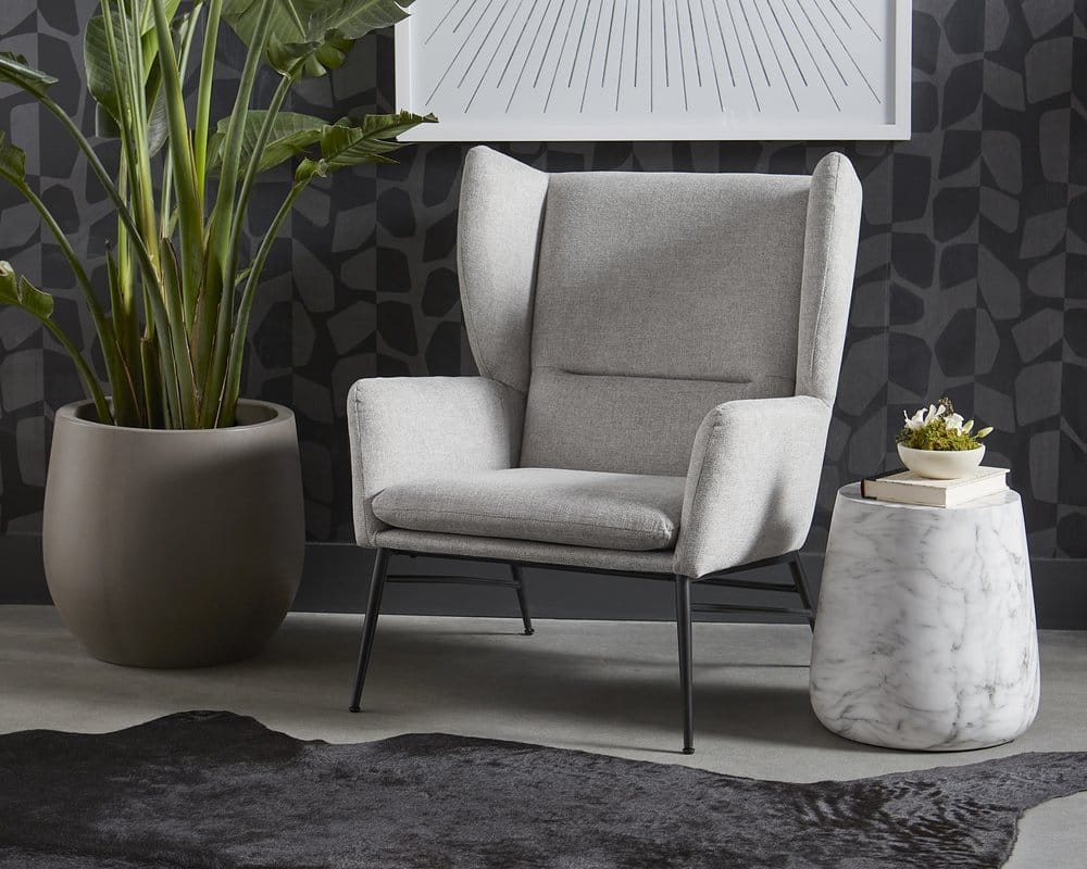 Sunpan - Solterra Aries Side Table - Marble Look - White - 106402 view 3