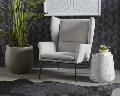 Sunpan - Solterra Aries Side Table - Marble Look - White - 106402 view 3