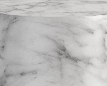 Sunpan - Solterra Aries Side Table - Marble Look - White - 106402 view 4