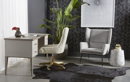 Sunpan - Solterra Aries Side Table - Marble Look - White - 106402 view 5