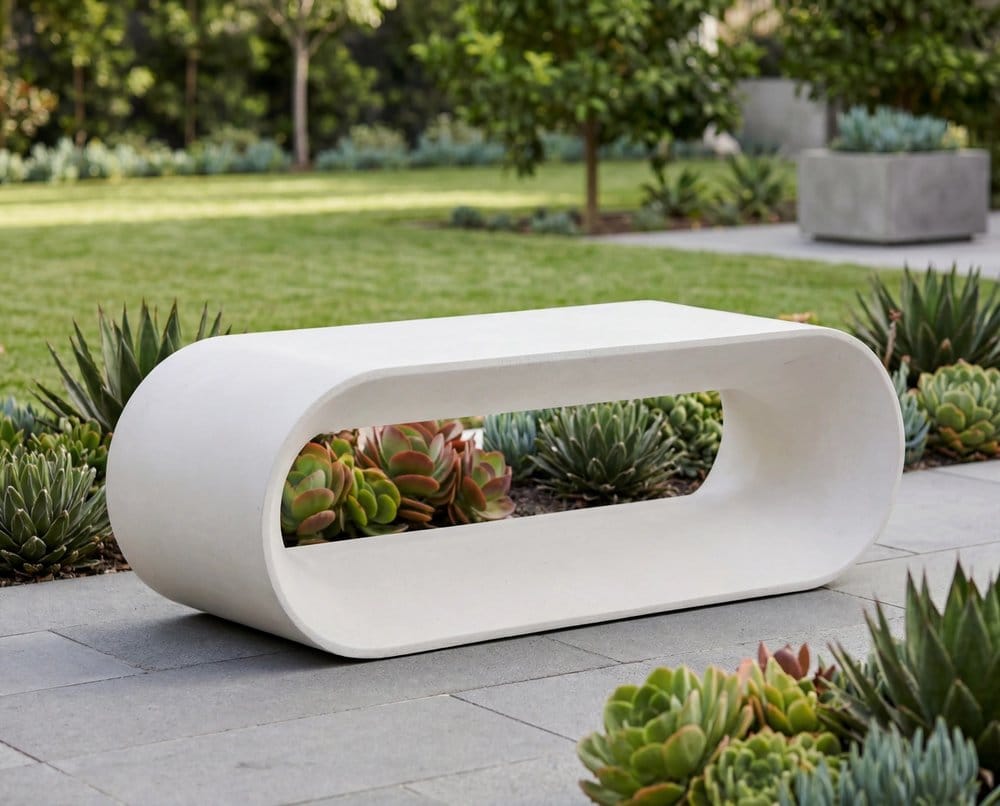 Sunpan - Solterra Capsule Bench - White - 105720 view 3