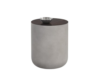 Sunpan - Solterra Diaz End Table - Grey - Wood Grain Brown - 107197 view 1