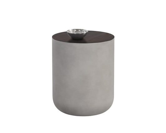 Sunpan - Solterra Diaz End Table - Grey - Wood Grain Brown - 107197 view 1