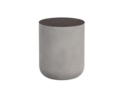 Sunpan - Solterra Diaz End Table - Grey - Wood Grain Brown - 107197 view 2