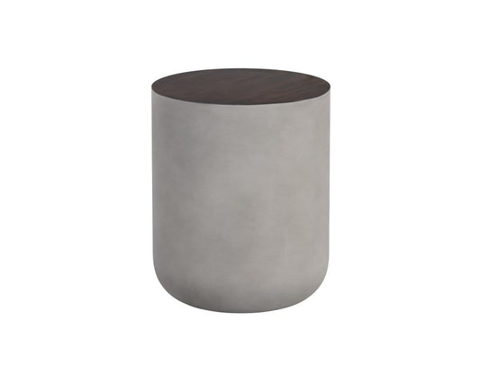 Sunpan - Solterra Diaz End Table - Grey - Wood Grain Brown - 107197 view 2