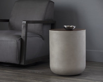 Sunpan - Solterra Diaz End Table - Grey - Wood Grain Brown - 107197 view 4