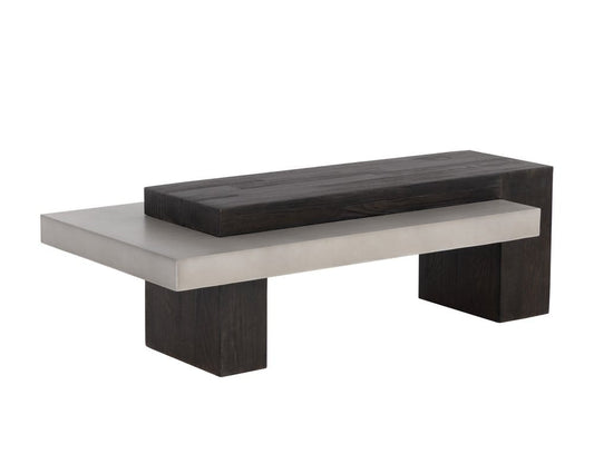 Sunpan - Solterra Herriot Coffee Table - Dark Brown / Grey - 108550 view 2