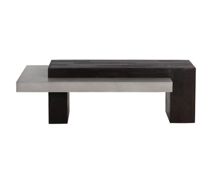 Sunpan - Solterra Herriot Coffee Table - Dark Brown / Grey - 108550 view 3