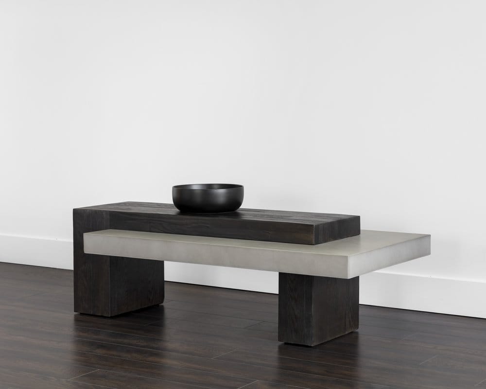 Sunpan - Solterra Herriot Coffee Table - Dark Brown / Grey - 108550 view 4