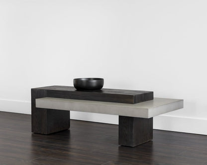 Sunpan - Solterra Herriot Coffee Table - Dark Brown / Grey - 108550 view 4