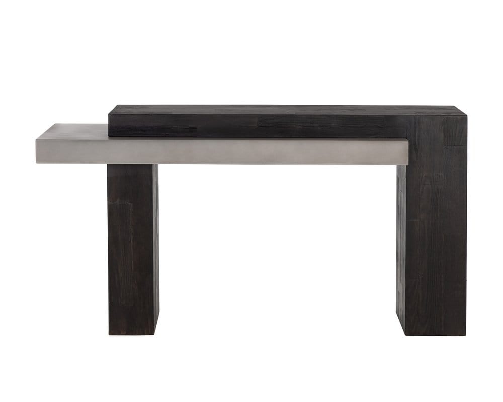Sunpan - Solterra Herriot Console Table - Dark Brown / Grey - 108549 view 3