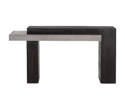 Sunpan - Solterra Herriot Console Table - Dark Brown / Grey - 108549 view 3