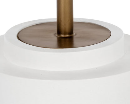 Sunpan - Solterra Marlowe Bistro Table - Antique Brass - White - 27.5in - 108117 view 3