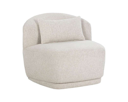 Sunpan - MIXT Soraya Swivel Armless Chair - Dove Cream - 107454 veiw 1