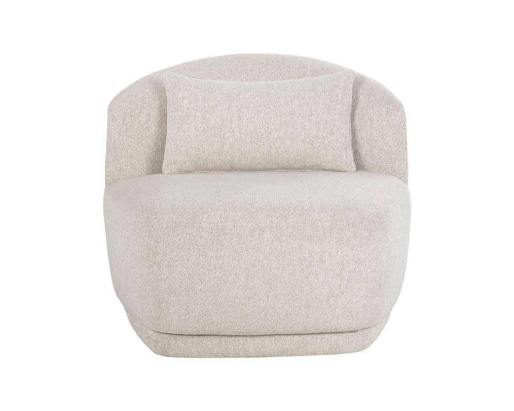Sunpan - MIXT Soraya Swivel Armless Chair - Dove Cream - 107454 veiw 2