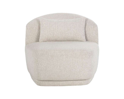 Sunpan - MIXT Soraya Swivel Armless Chair - Dove Cream - 107454 veiw 2