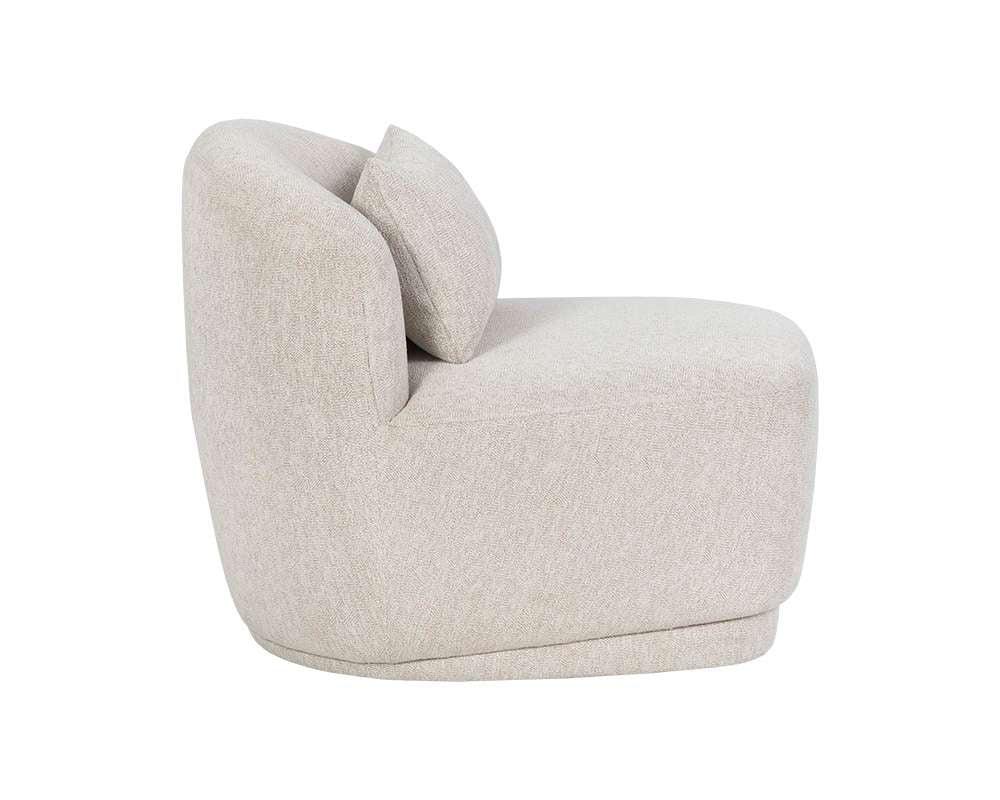 Sunpan - MIXT Soraya Swivel Armless Chair - Dove Cream - 107454 veiw 3