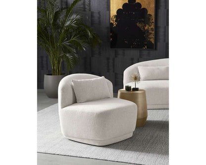 Sunpan - MIXT Soraya Swivel Armless Chair - Dove Cream - 107454 veiw 5