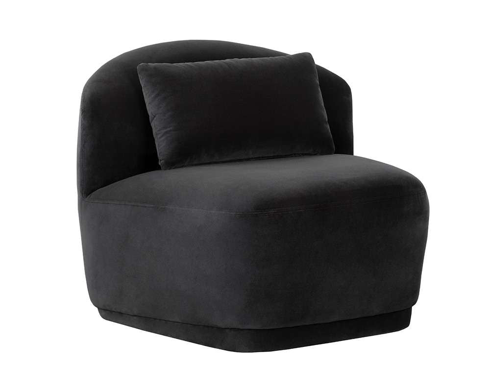 Sunpan - Soraya Swivel Armless Chair - Shadow Grey - 111581 veiw 1
