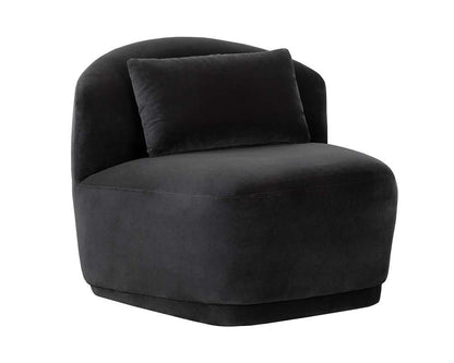 Sunpan - Soraya Swivel Armless Chair - Shadow Grey - 111581 veiw 1