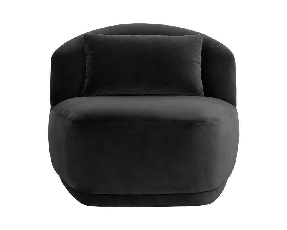 Sunpan - Soraya Swivel Armless Chair - Shadow Grey - 111581 view 2