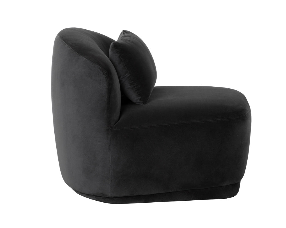 Sunpan - Soraya Swivel Armless Chair - Shadow Grey - 111581 view 4