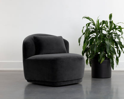 Sunpan - Soraya Swivel Armless Chair - Shadow Grey - 111581 view 5
