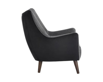 Sunpan - Sorrel Lounge Chair - Polo Club Kohl Grey / Abbington Black - 105464 view 3
